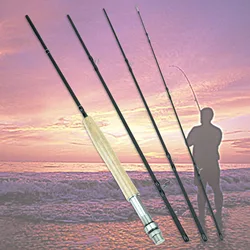 1.98M-2.7M Telescopic Carbon 4 Sections Fly Fishing Rod Fast Action Fly Rods for Trout Salmon Fishing Portable Sea Pole