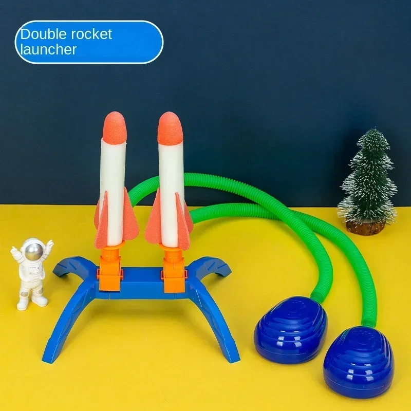 New Air Rocket Foot Pump Launcher Outdoor Air Pressure Pedal Soaring Rocket Kids Toys Set Jumping Sports Games Kids Toys Gifts