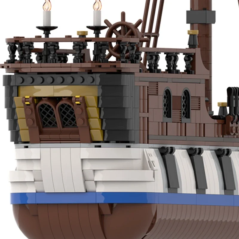 Moc Building Bricks modello di barca militare Armed Merchant Ship Technology blocchi modulari regali giocattoli per bambini set fai da te assemblaggio