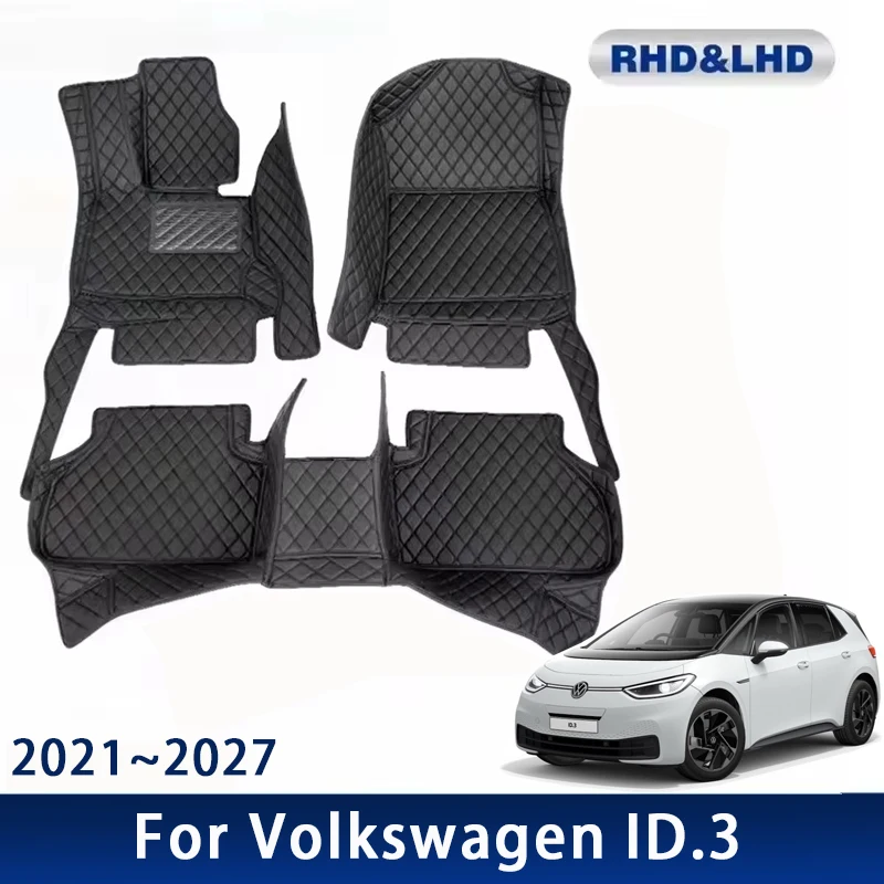 

Car Floor Mats For Volkswagen ID.3 VW ID3 E11 E12 2021-2027 Waterproof Custom Auto Foot Pads Carpet Interior Accessories 2025