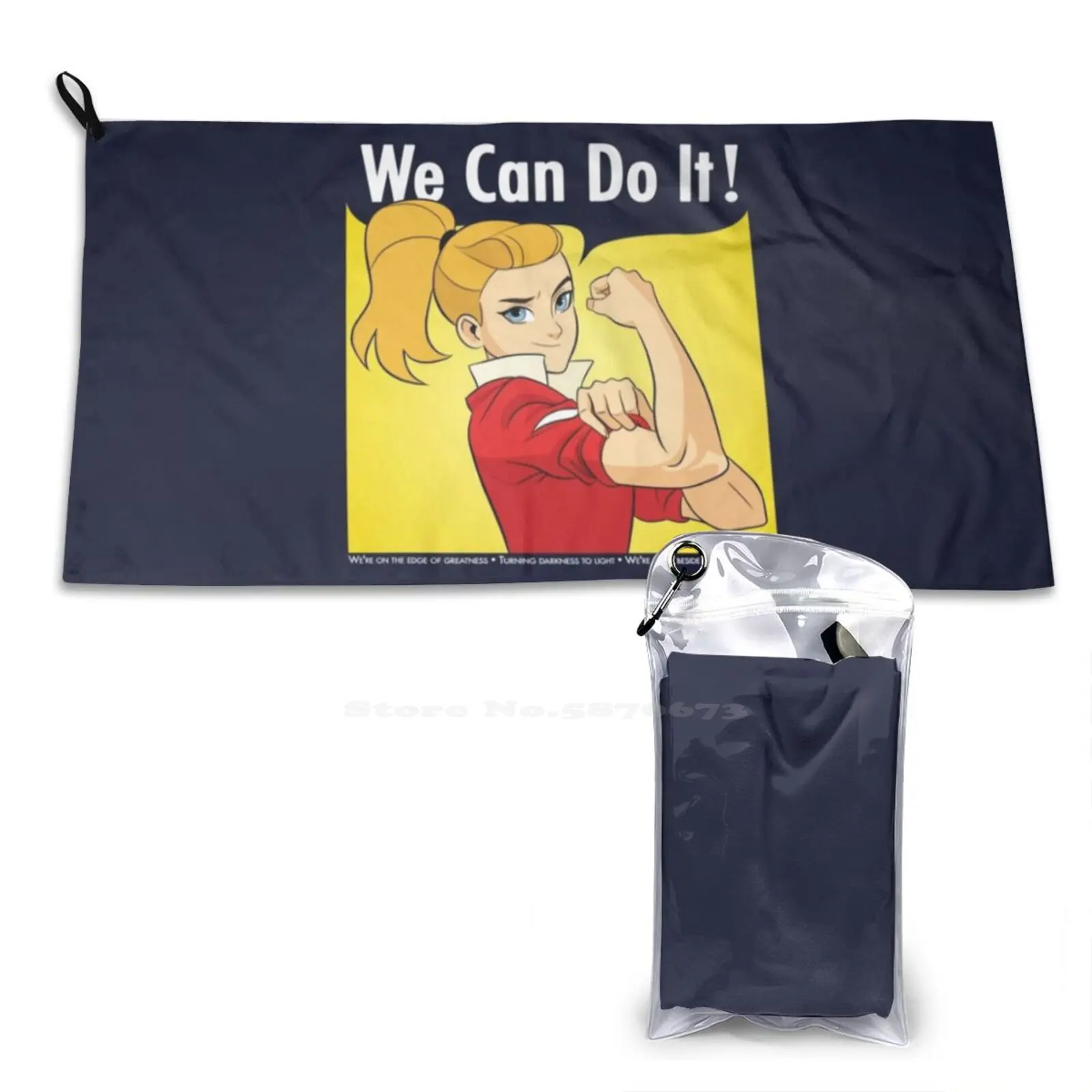 Adora Says We Can Do It! Print Washcloth Face Soft Towel Shera She Ra And The Princesses Of Power Spop We Can Do It Rosie The