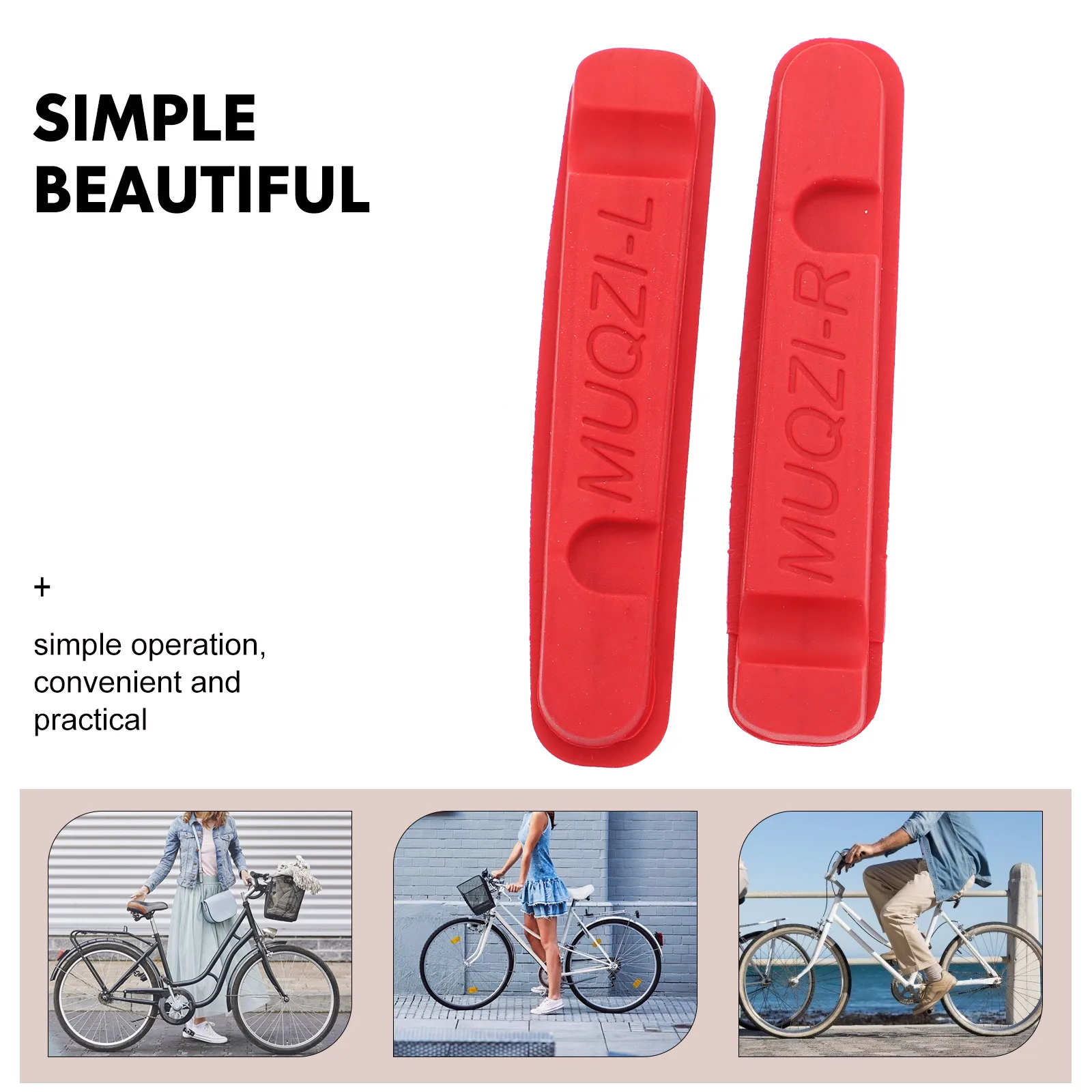 

Brake Pads Bike Professional Replaceable Mountain Bicycle Brakes Red Road Padsbike