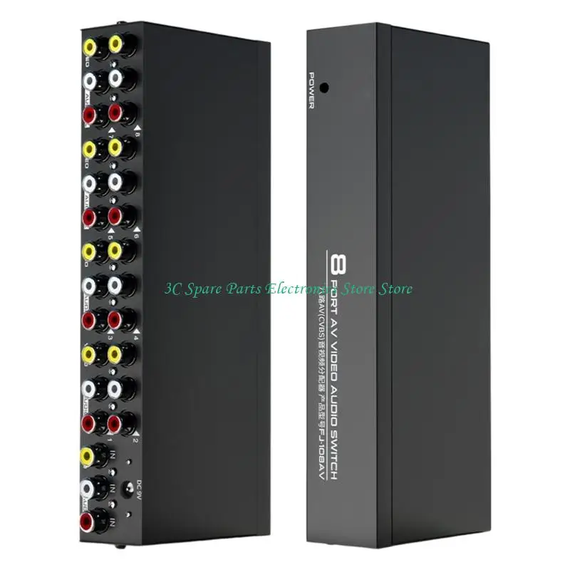SZ 8-way Composite RCA AV Splitter 1X8 Video 1 in 8 out Splitter Distributor HDTV