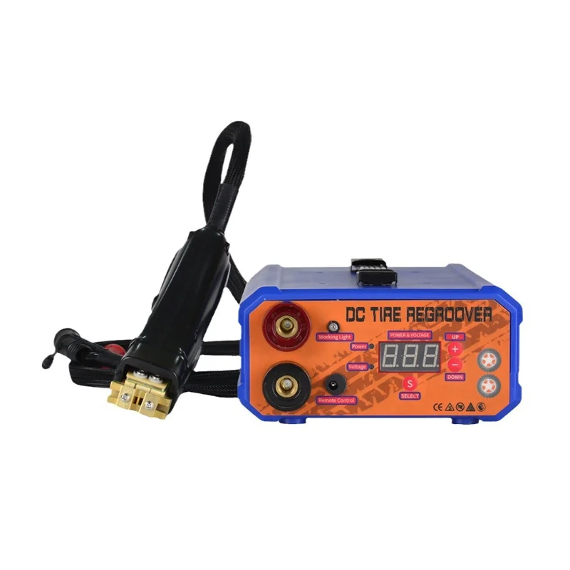 

1kw Tire Groover Machine Tyre Grooving Tool Tire Regrooving Iron Cutter Kit with 20pcs Cutting Blades for Rubber and Tires