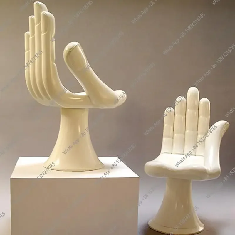 Uu A63 Nordic Designer Style Villa Special-shaped Left And Right Palm Support Stool Creative FRP Outdoor Ornaments
