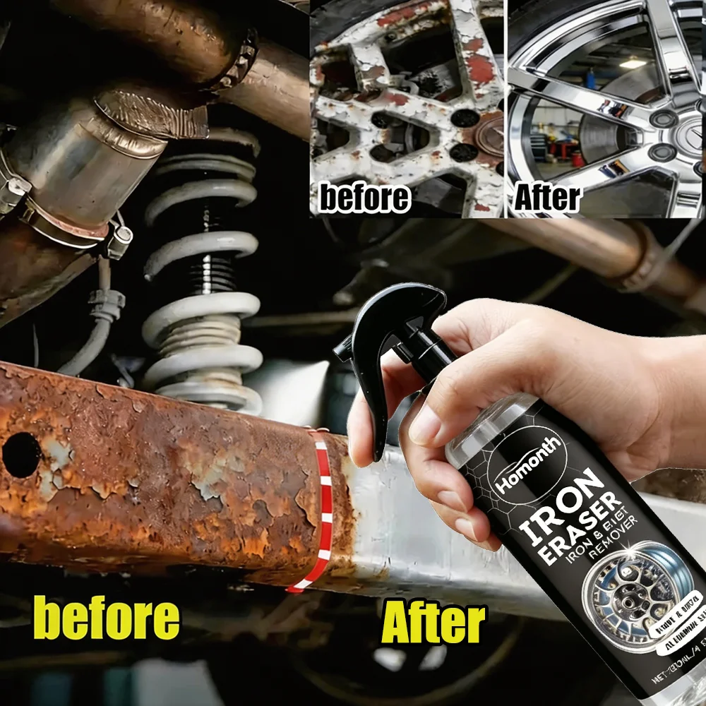 Multi-Purpose Rust Remover Spray | Strong Elimination of Rust & Iron Buildup, Ideal for Chrome Paint & Automotive Maintenance