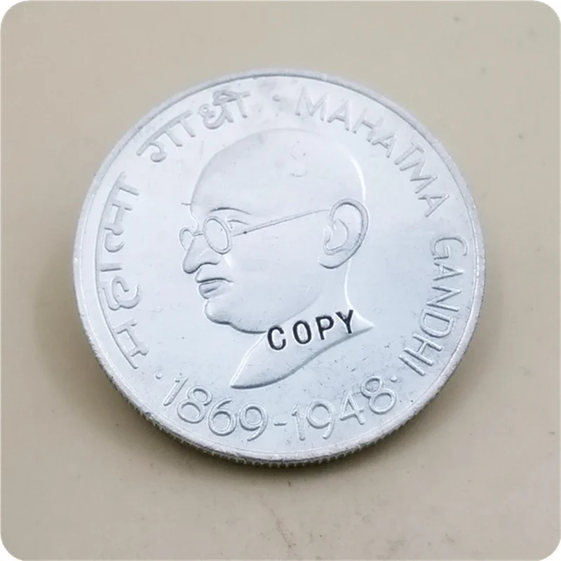 1969-B India 10 Rupees (Mahatma Gandhi) Centennial - Mahatma Gandhi's Birth COPY COIN Challenge Pocket Coins Christmas Gifts