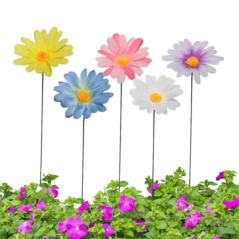 Daisy Flower Yard Stakes Daisy Flower Yard Sign Outdoor Decor Mother\'s Day Daisy Stakes Outdoor Decor Garden Fairy Accessories