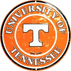 University of Tennessee Volunteers Collegiate Embossed Metal Circular Sign CS60099