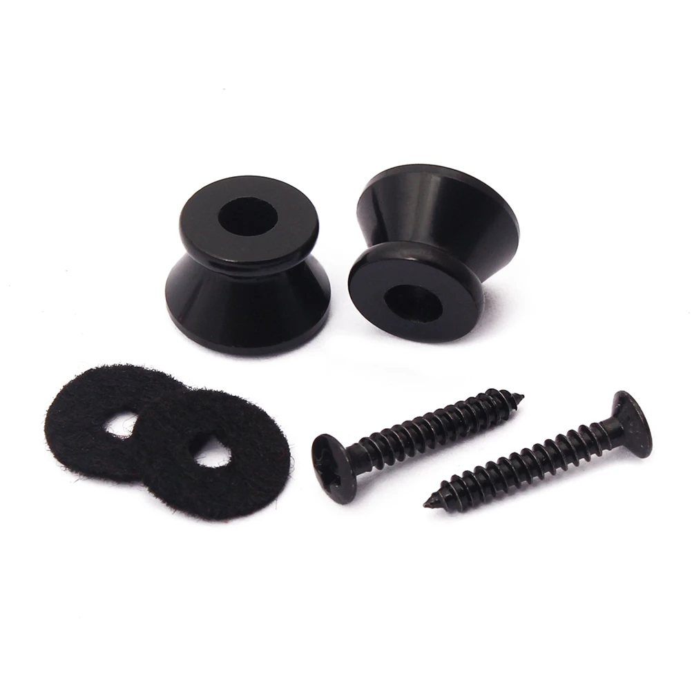 

Folk Electric Guitar Security Strap Lock Metal Safety Strap Buttons for Electric Acoustic Guitar Replacement (Black)