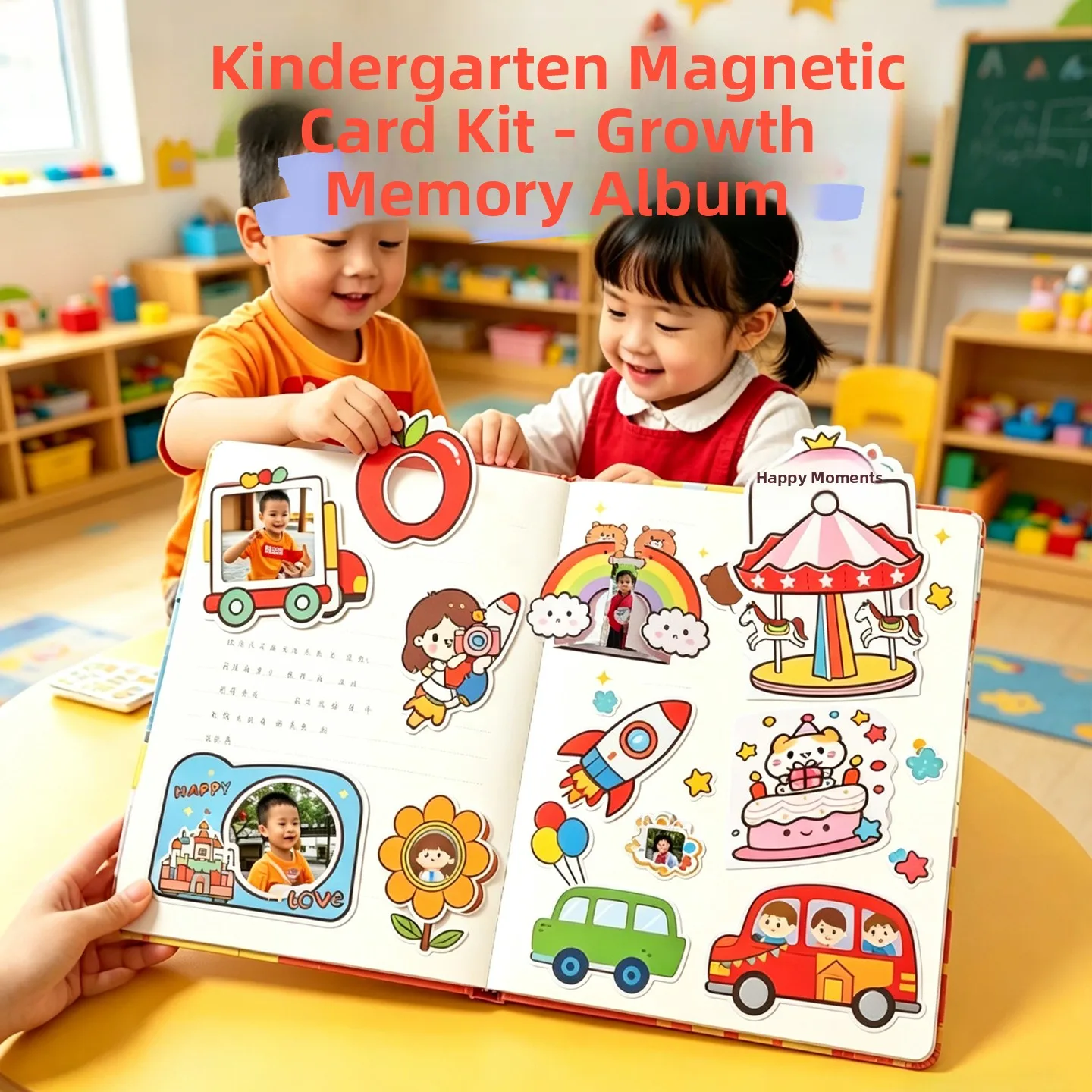 kit-artigianale-fai-da-te-per-bambini-in-eta-prescolare-album-commemorativo-con-adesivi-decorativi-libretto-creativo-fatto-a-mano-regalo-giocoso-e-creativo