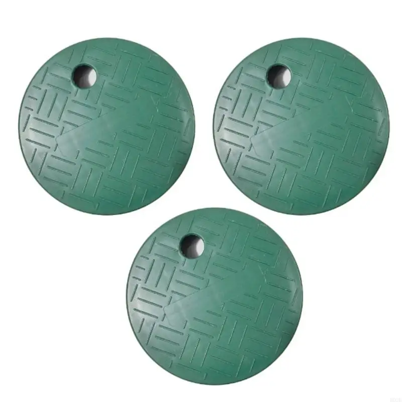 Round Sprinkler Box Lid 15.2 Plastic Replacement Cover 3 Pack for Garden Irrigation Service Openings, Light Design for B03E
