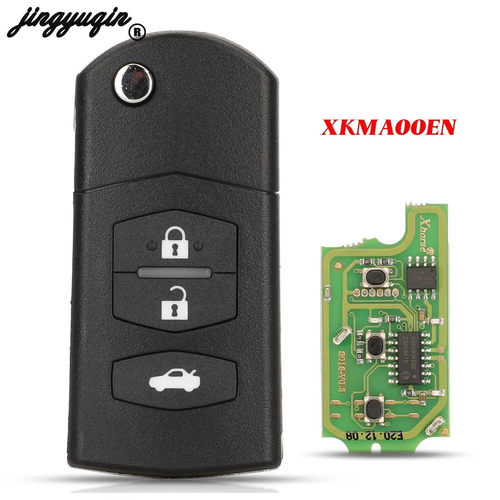 

Jingyuqin 3 кнопки VVDI Supper Xhorse XKMA00EN провод умный для Mazda Флип английский