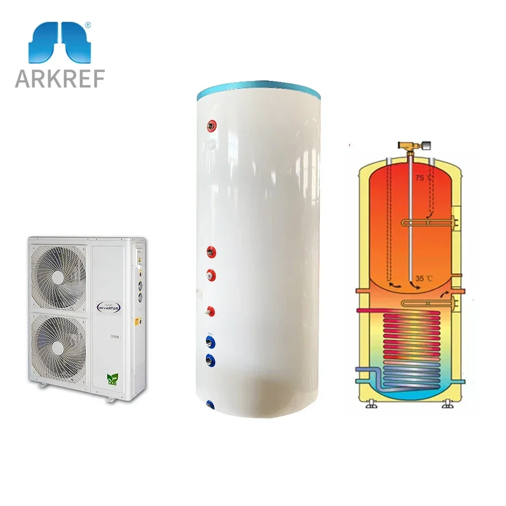 

ARKREF New Energy Air To Water Inverter Heat Pump Hot Water Unit Water System Buffer Tank