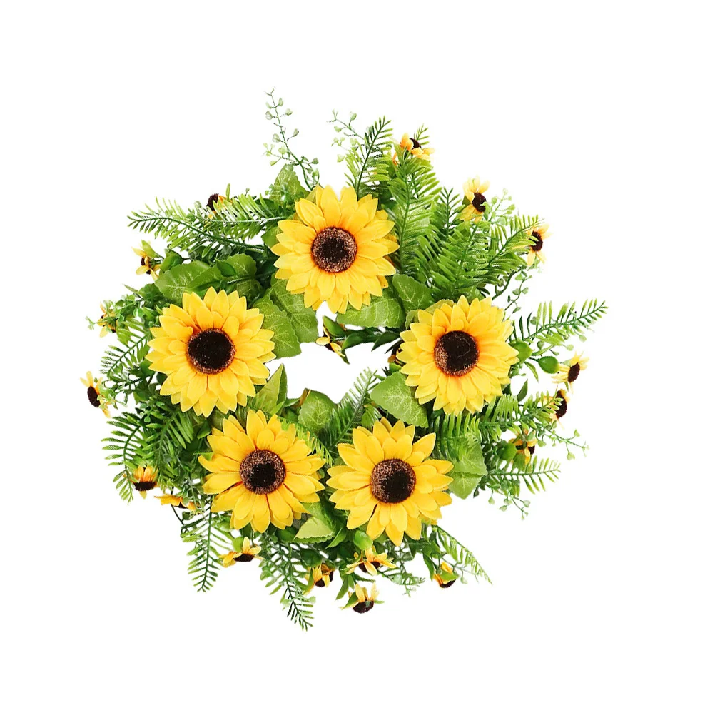 

1pc Wreath Fake Flower Pendant Home Decor Hanging Home Hanging Decor Ornament For Door Wall Window Office Decoration