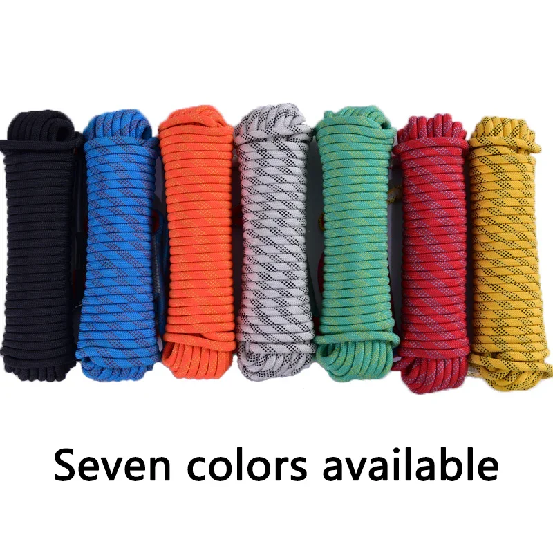 10-20mm Wear-Resistant Colored Woven Rope Decorative Binding Climbing Rope Super Strong Tensile Escape Nylon Trailer Tent Cord