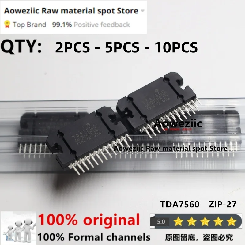 Aoweziic  2017+ 100% New Imported Original  TDA7560 ZIP25 4x45W Automotive Audio Power Amplifier IC