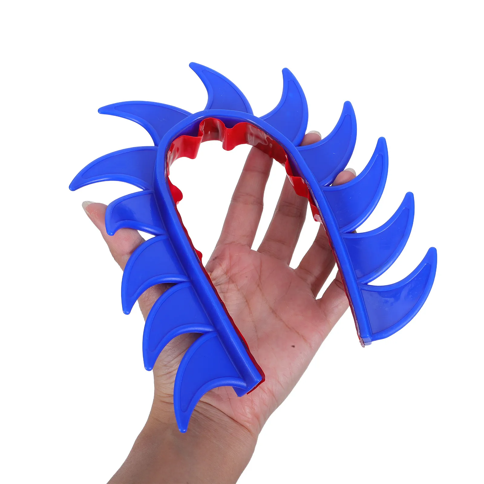 

Creative Blue Arc-Shaped Motorcycle Patch Retro Personalized Decoration Cockscomb Head Horn Strip Motorcycle Gear