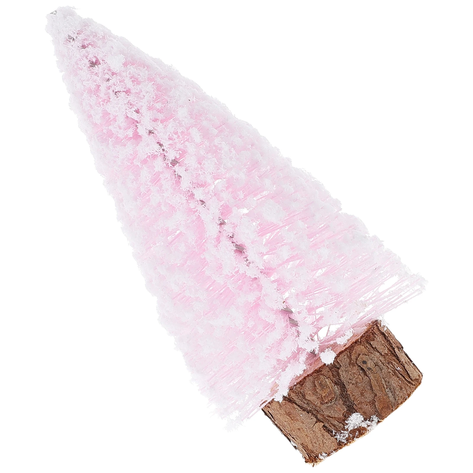 

Mini Christmas Tree Home Decor Trees Ornament Pine Needles Pink Bottle Brush Fir