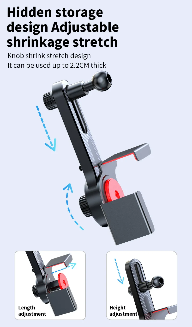 Multifunktionale Legierungs-Autotelefonhalterung Universelle Armaturenbrett-Navigationshalterung für Neue Energiefahrzeuge Schadensfreie Installation – Detail 12