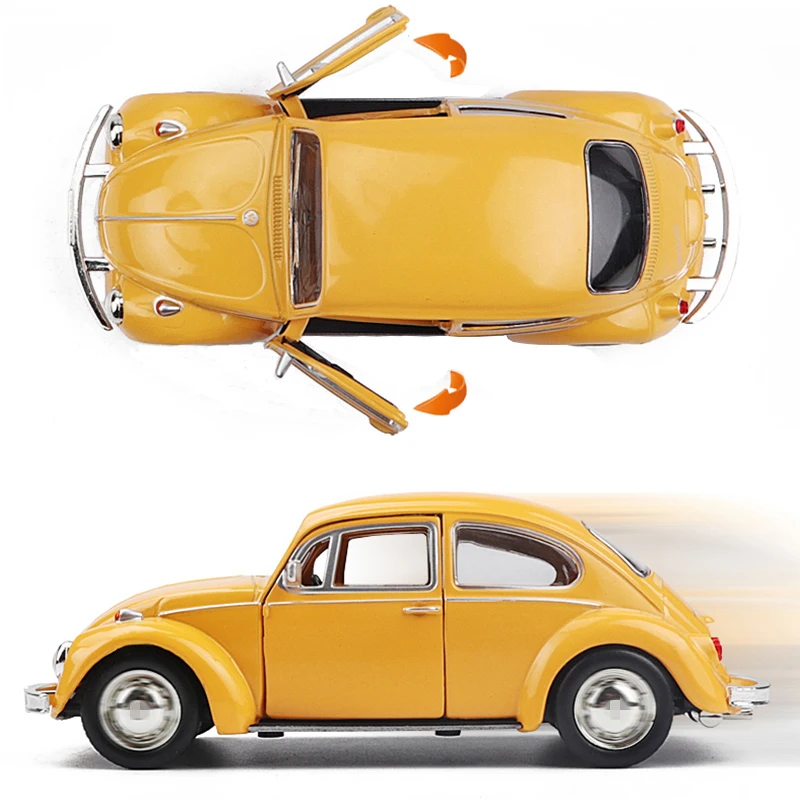 1:36 Beetle Alloy Car Model Diecasts Metal Toy Classic Car Vehicles Model High Simulation Collection Childrens Gifts Decoration