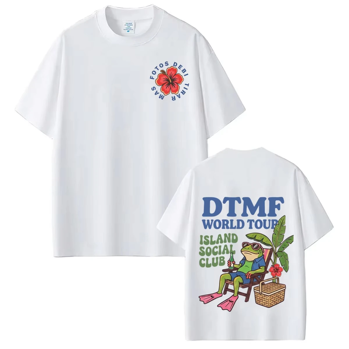 Summer Rapper Bad Bunny Debi Tirar Mas Fotos DTMF 2026 Tour Print Tshirt Men Women Trend T-shirt Cotton Gothic Round T-shirt