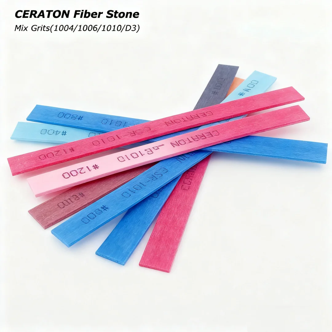 

9 шт. смешанные ручки, японский Ceraton 1004 1006 1010 D3, круглый керамический волокно, камень для плесени, металлическая полировальная палочка, зернистость 180 ~ 1200
