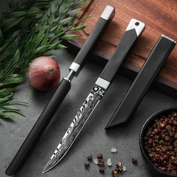 XTL-Seiko Black Warrior Pocket Knife Meat Eater Pocket Knife Fruit Knife Meat Cutter Knives Professional Kitchen Knife