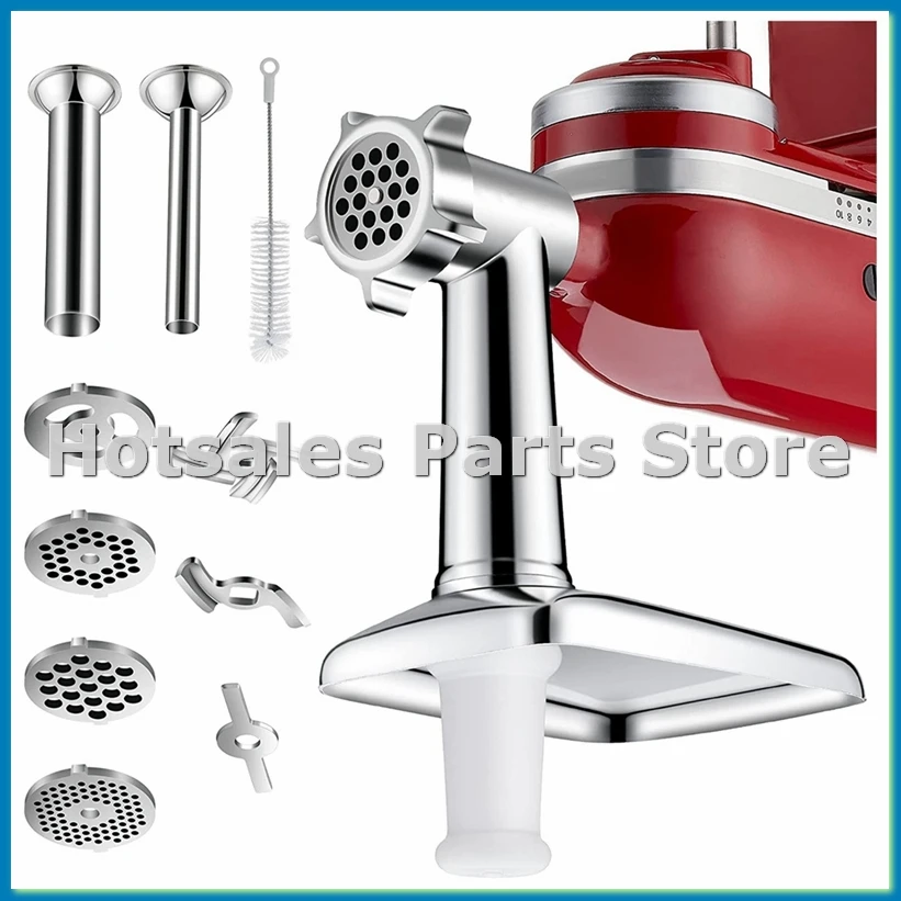 

Meat Grinder Blades Attachment Sausage Stuffer Accessories for Stand Mixer All Metal Meat Mincer for Food-A49I