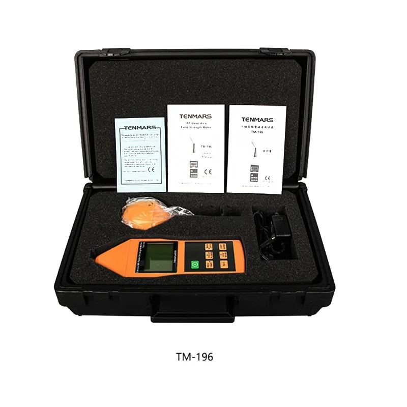 TENMARS TM-196 Frequency 10MHz~8GHz 3 Axis Electrosmog RF Field Microwave Wholesale&retail TM196 EMF Meter