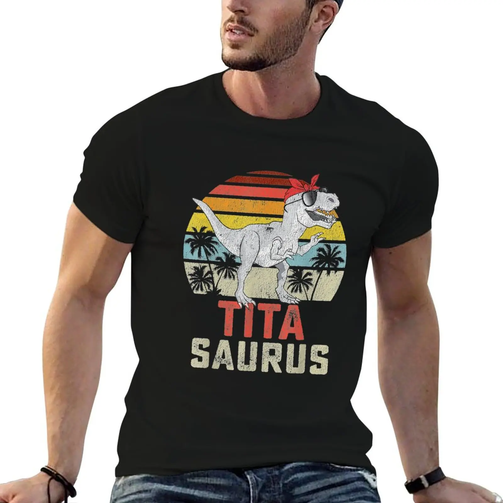 Titasaurus T Rex Dinosaur Tita Saurus Family Matching TShirt10 T-Shirt Gym Wear Breathable Short Sleeve Tee