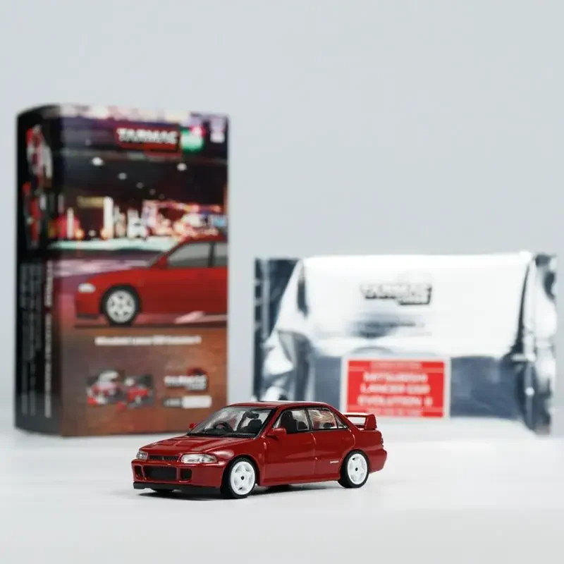 Tarmac Works 1/64 Mitsubishi Lancer GSR Evolution II Legering Speelgoedmotor Diecast Metaal Model Cadeau