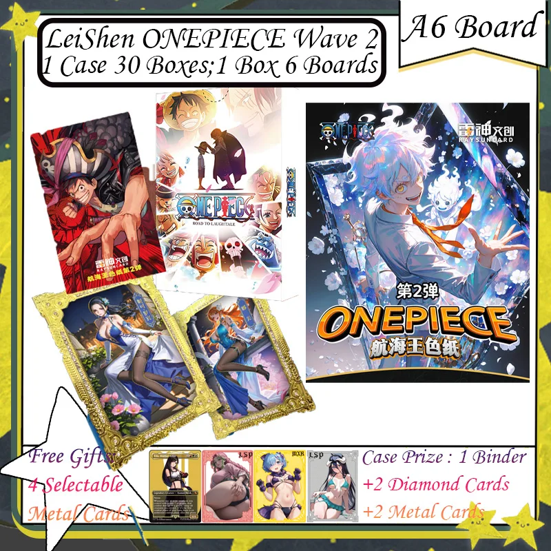 

LeiShen ONEPIECE Wave 2 A6 Colored Paper Anime One Piece Cards Nami Luffy Character Cards Game Child Gifts Toys