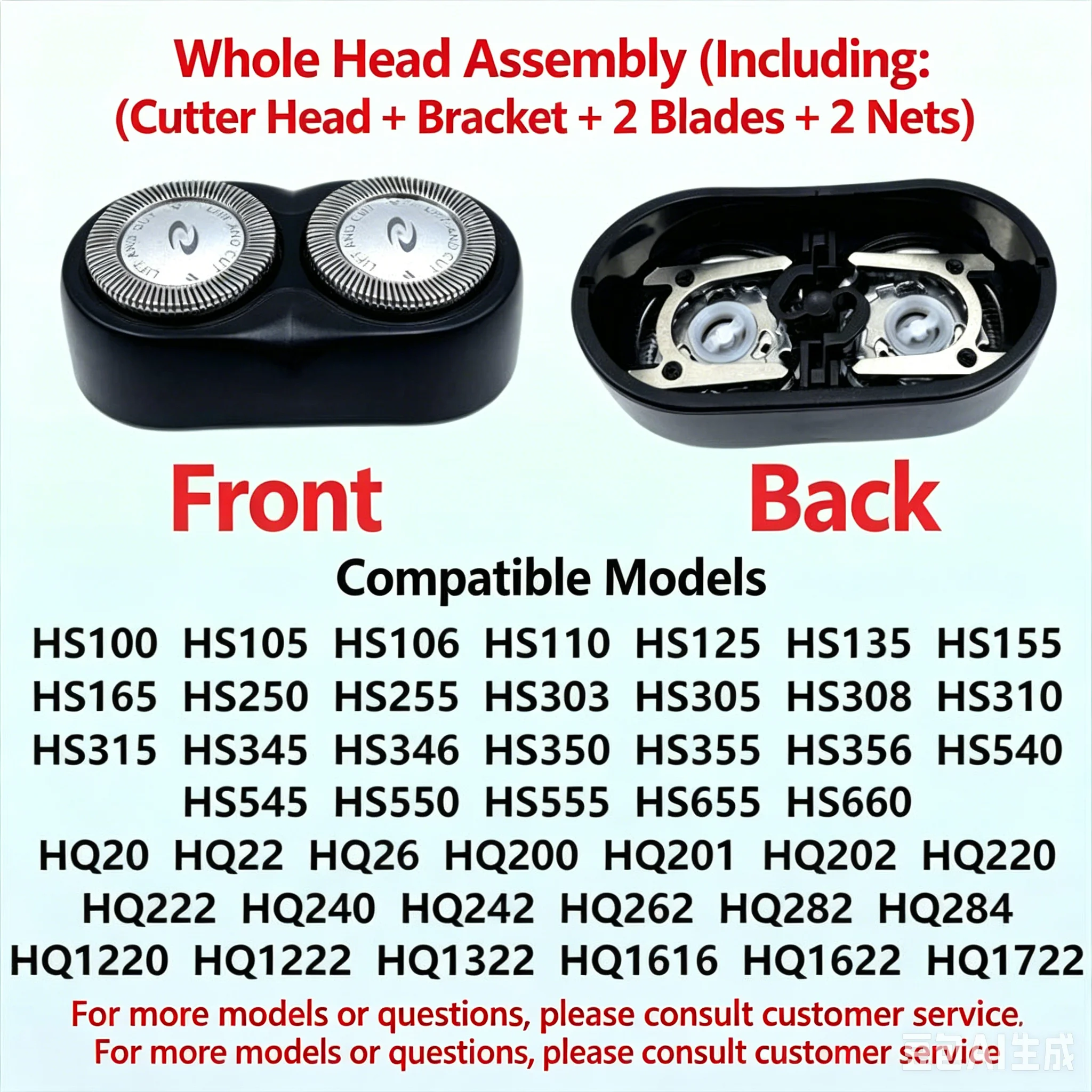 

In Stock Foil Blade Cutters Fits Philips Philishave Shaving Razor HQ2 20 HQ20 HQ22 HQ26 HQ262 HQ220 HQ222 HQ240 HQ2405