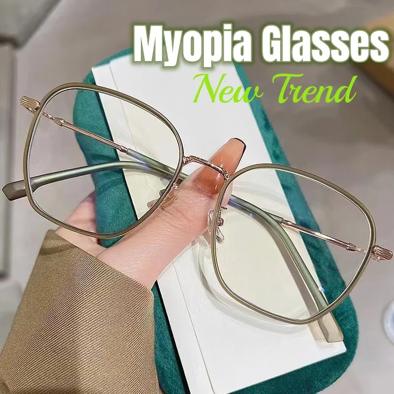 

Large Fashion Myopia Glasses Men Women Oversized New Style Eyeglasses Trendy Luxury Near Sight Prescription Eyewear 0 to -4.0