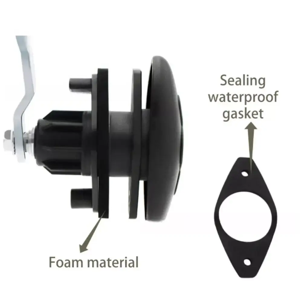 T-Handle Lock RV Cabinet Door Lock Ellipse Model Black Color Caravan Furniture Locks Compression Seal With 2 Keys view 2