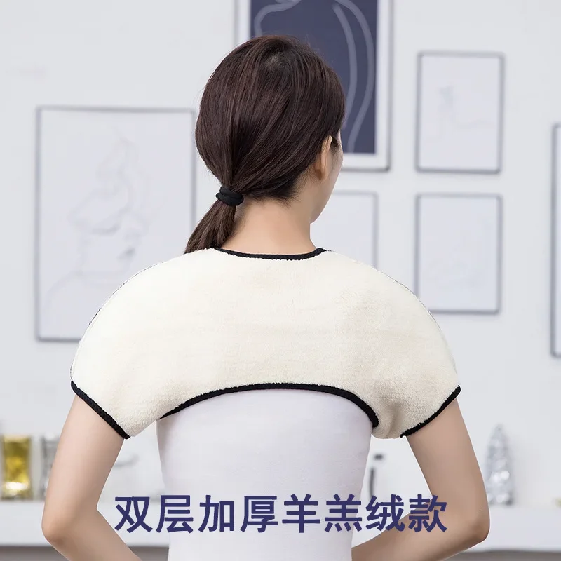 Imitation Lamb Fleece Shoulder Guard Warm Men and Women Double Thickened Shoulder Guard Waistcoat Skin-friendly Warm