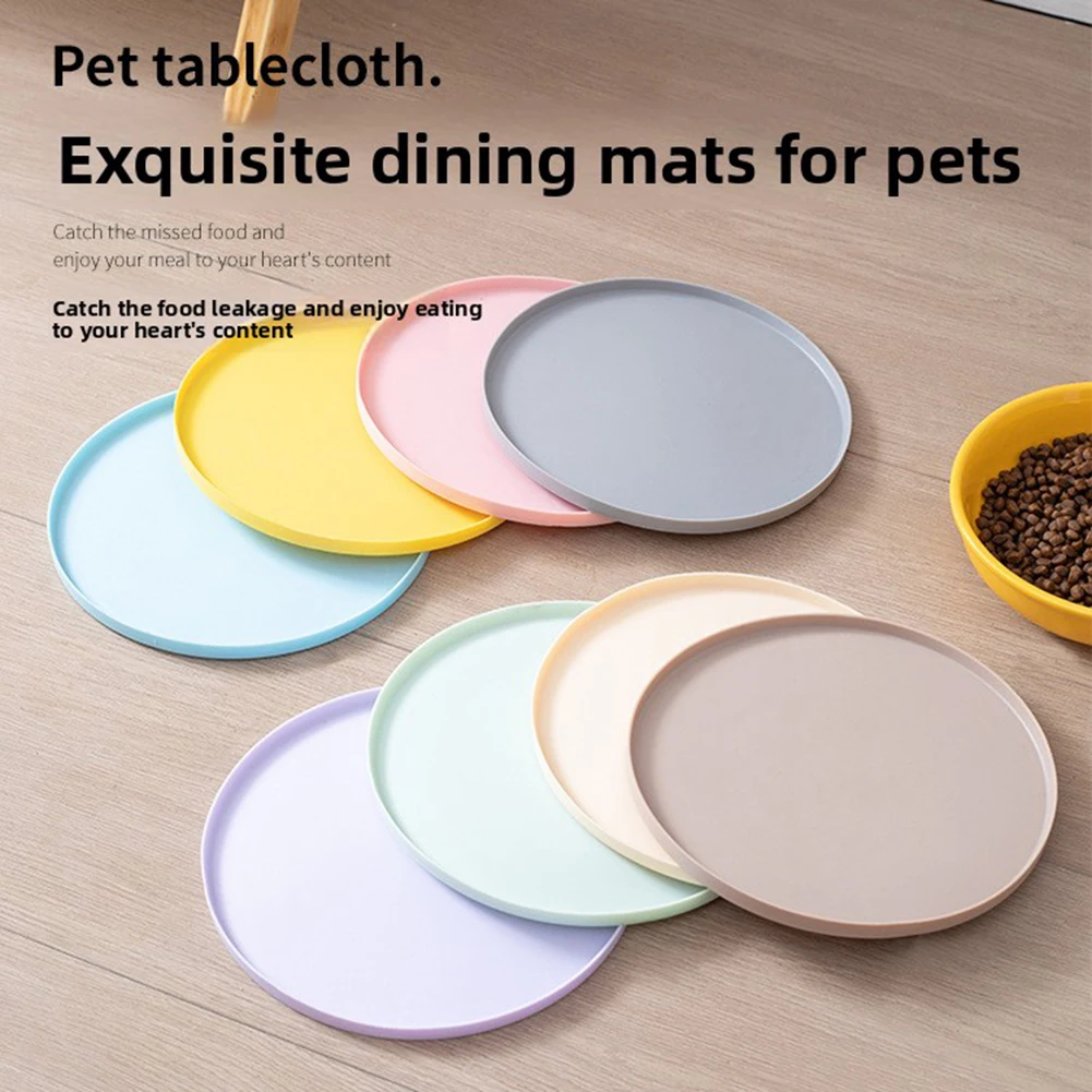 Non-Slip Silicone Pet Food Mat Spill Proof Dog Bowl Placemat Foldable Pet Tray Feeders For Hardwood Floors Protection