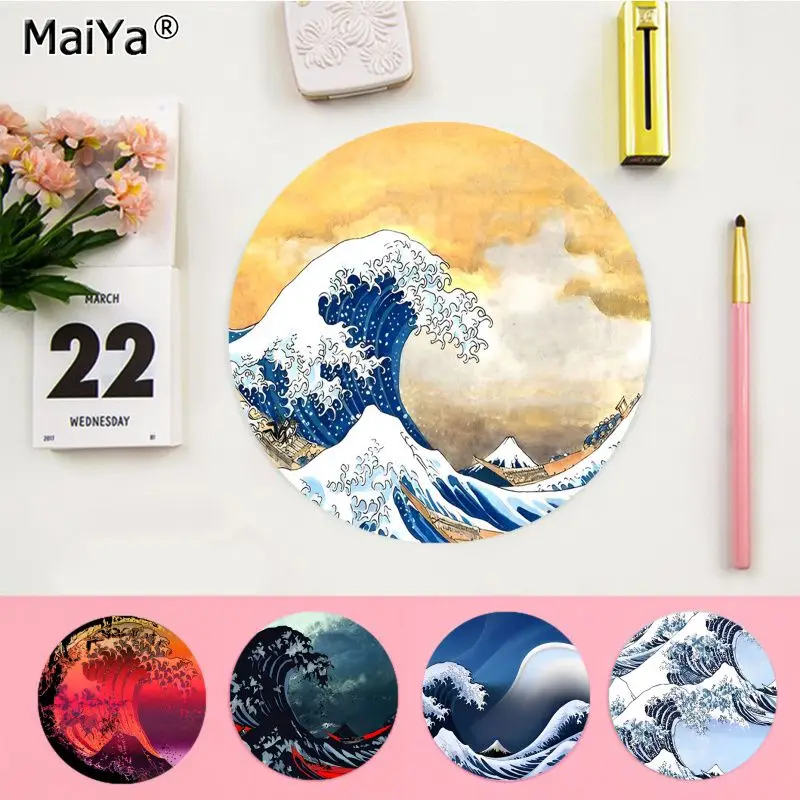 

Japanese Wave Mousepad Rubber Small Speed Version Game Computer Keyboard Office Table Mat PC Laptop Mouse Mat Writing Desk Mats