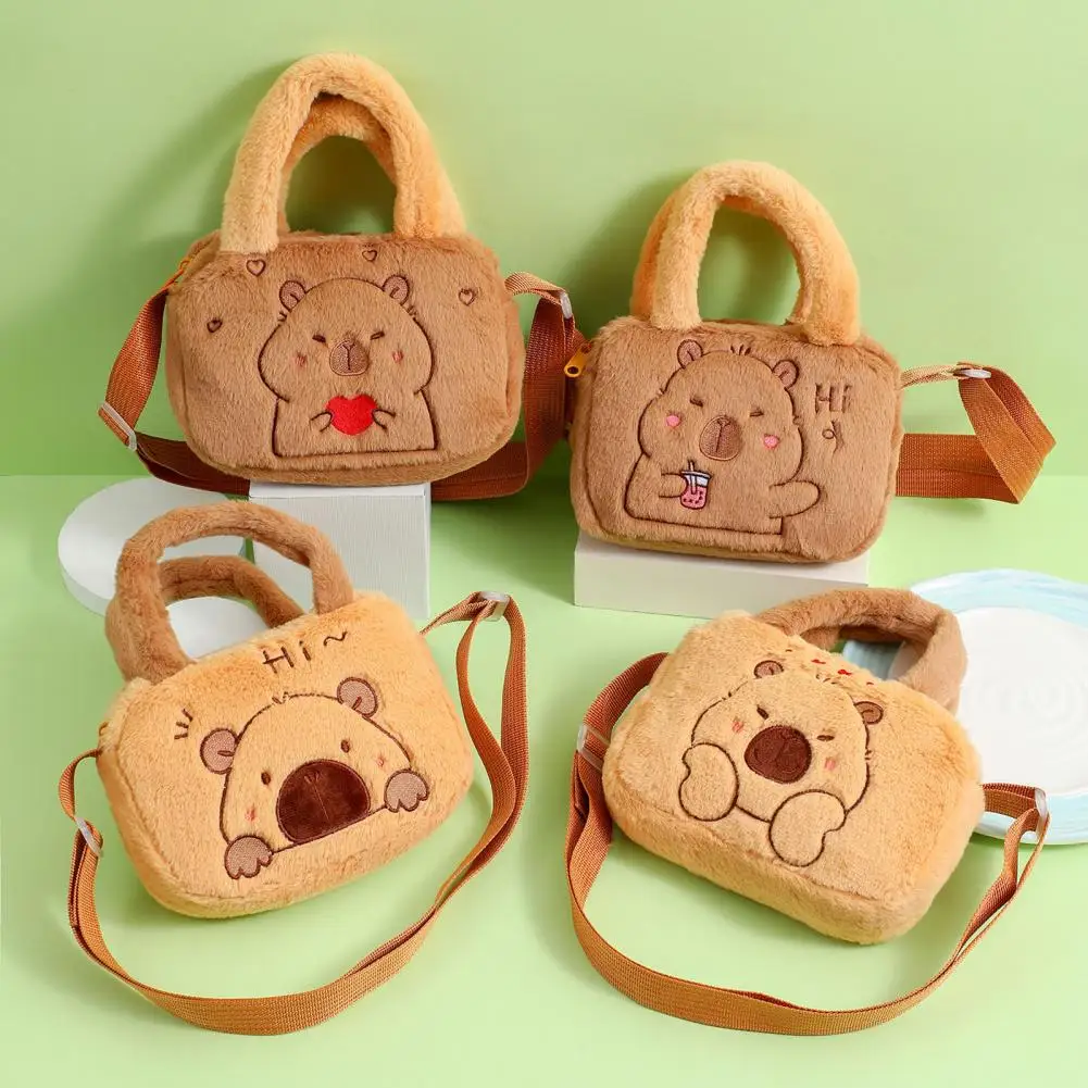 Kids Crossbody Bag Children Shoulder Bag Kids Cartoon Crossbody Bag Adjustable Soft Shoulder Strap Handbag Wear-resistant Zipper
