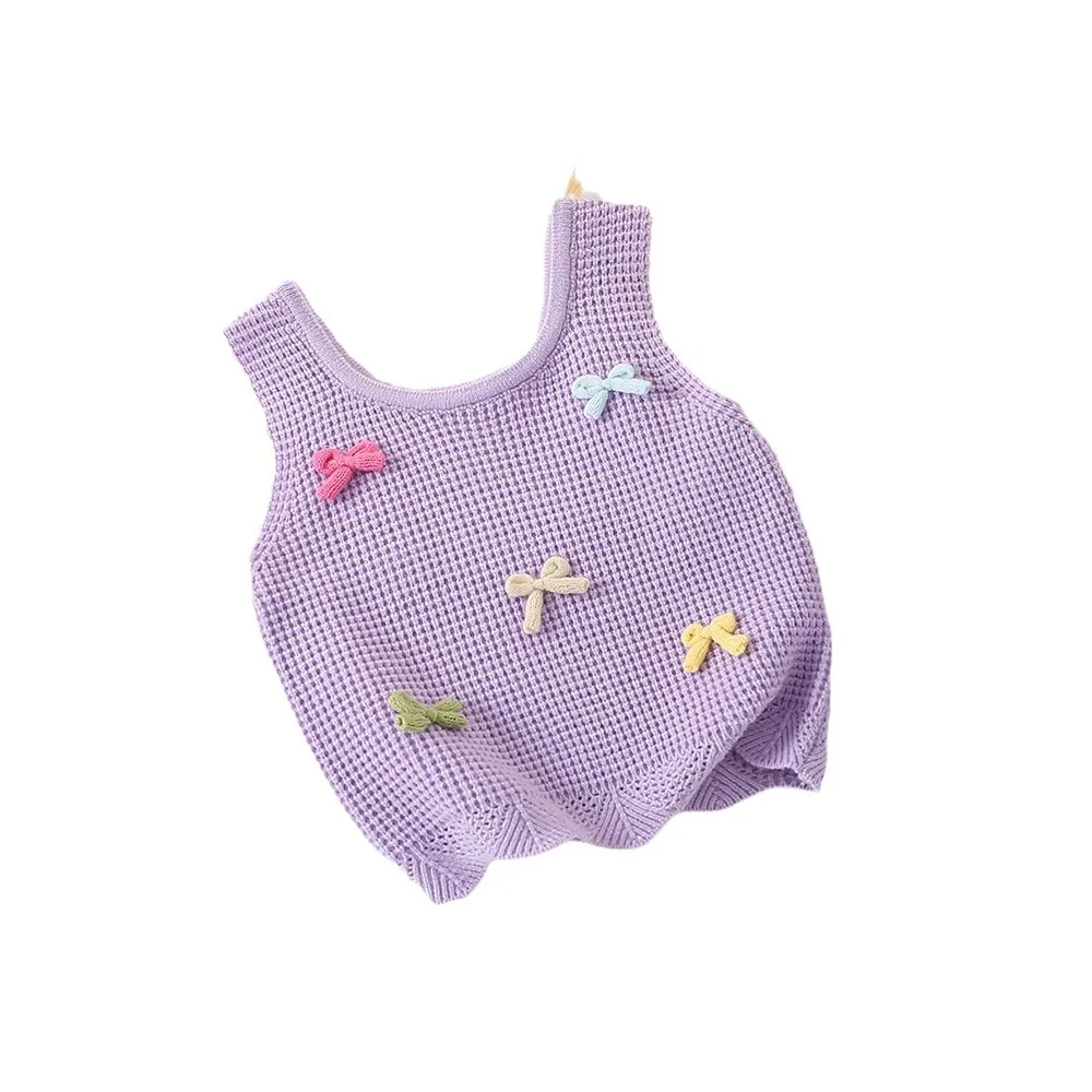 Rompi Rajutan Anak-anak Lucu, Musim Semi/Musim Gugur 2025 Gaya Baru, Rompi Sweter Pullover Kartun Modis untuk Anak Kecil dan Perempuan