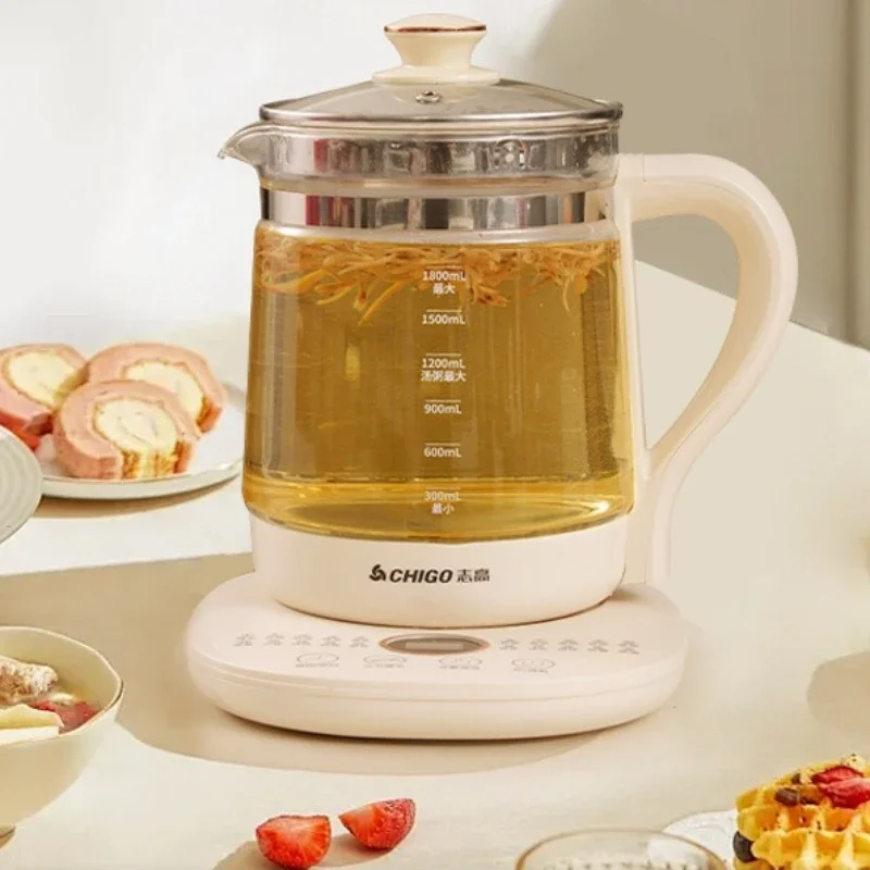 サーモスタット付き多機能電気ケトル,家庭用湯沸かし器,健康沸騰,1.8l〜2.2l