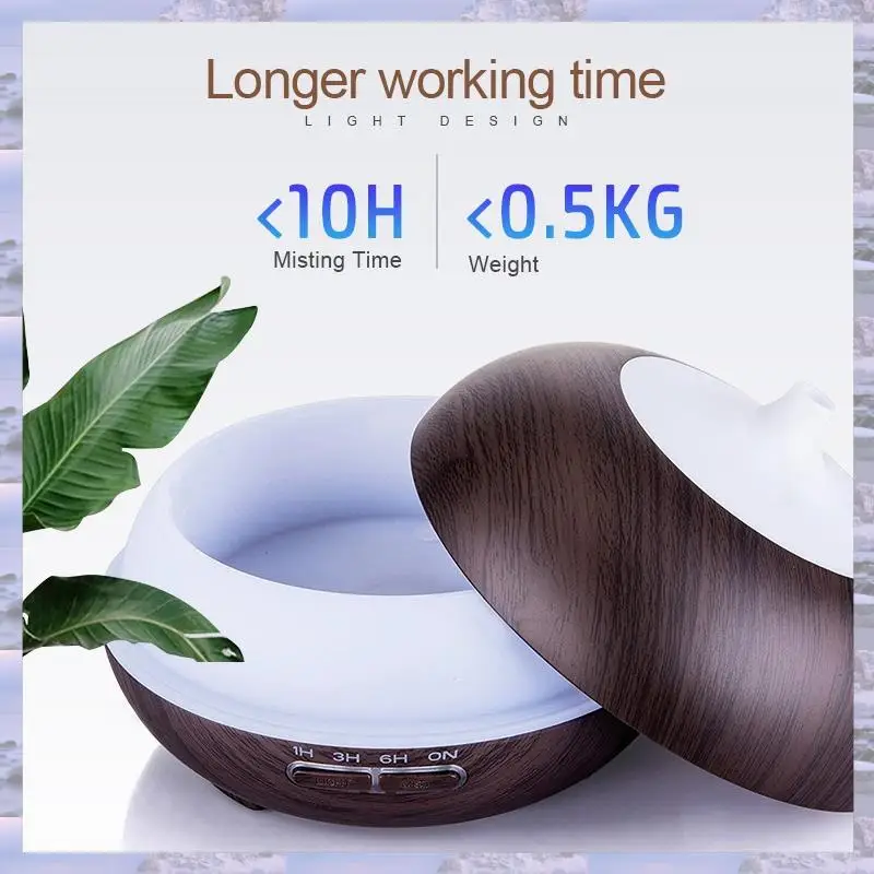 2025-400ML Essential Oil Diffusers Ultrasonic Auto-Off,7 Color Lights UK Plug