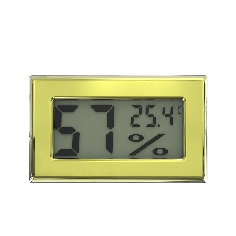 Pudełko na cygara Żonglerka Pudełko odporne na wilgoć Bezpośredni pin Wbudowany wskaźnik Mini Złoty/Srebrny Termometr Higrometr