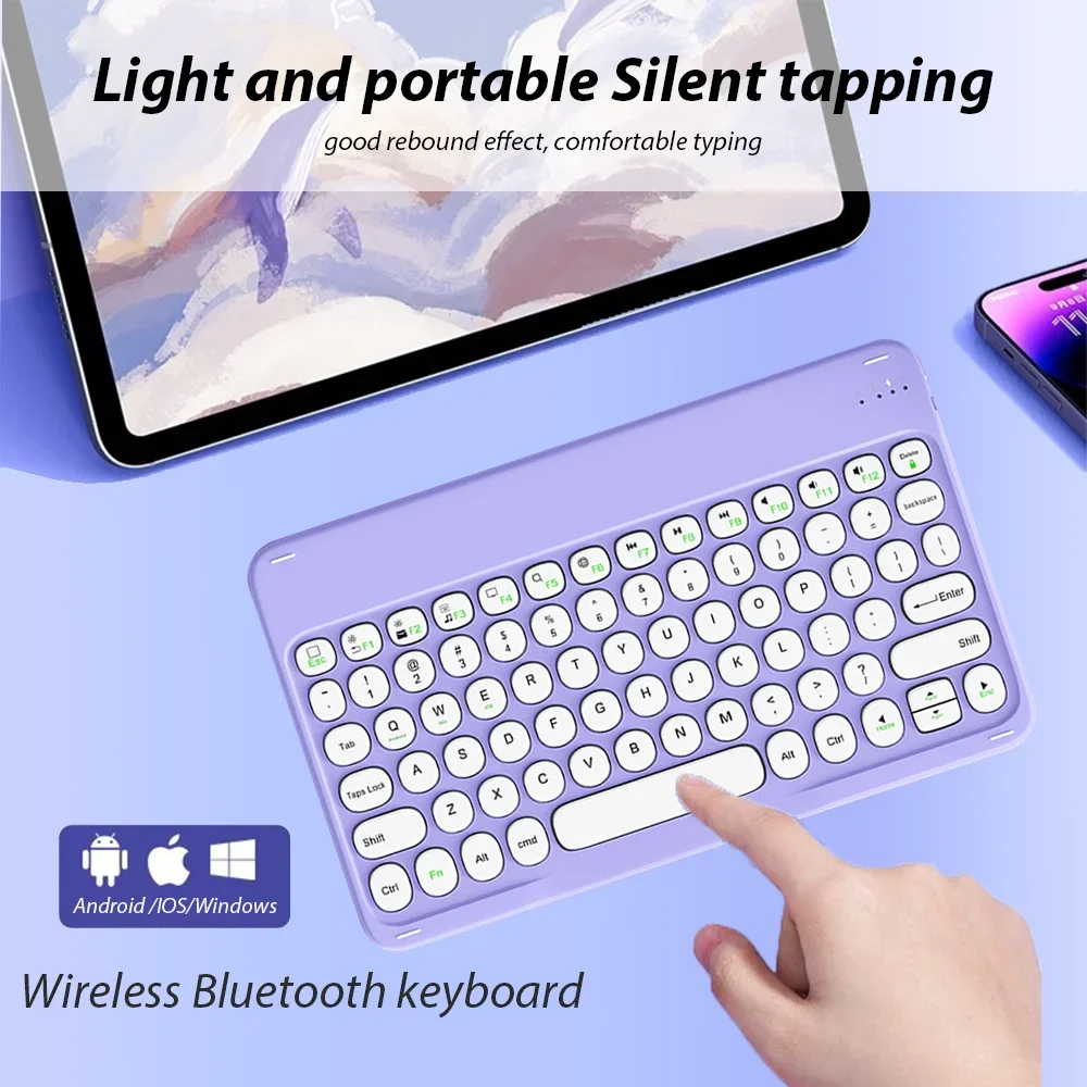 Bluetooth Keyboard And Mouse For IOS Android Windows System Rechargeable Portable Tablet Teclado For iPad MatePad Cell Phone