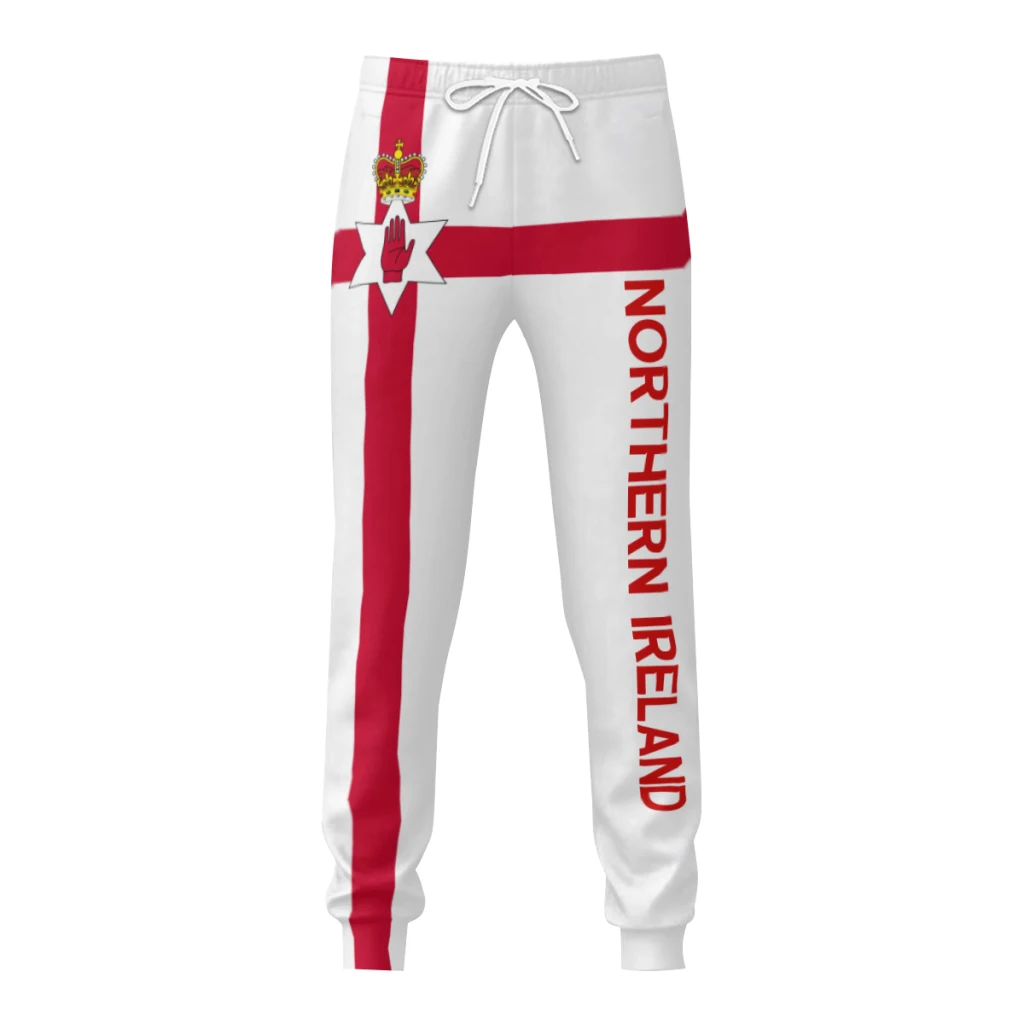 Mens Sweatpants Northern Ireland Flag  Pants with Pockets Joggers Soccer Football Multifunction Sports Sweat With Drawstring