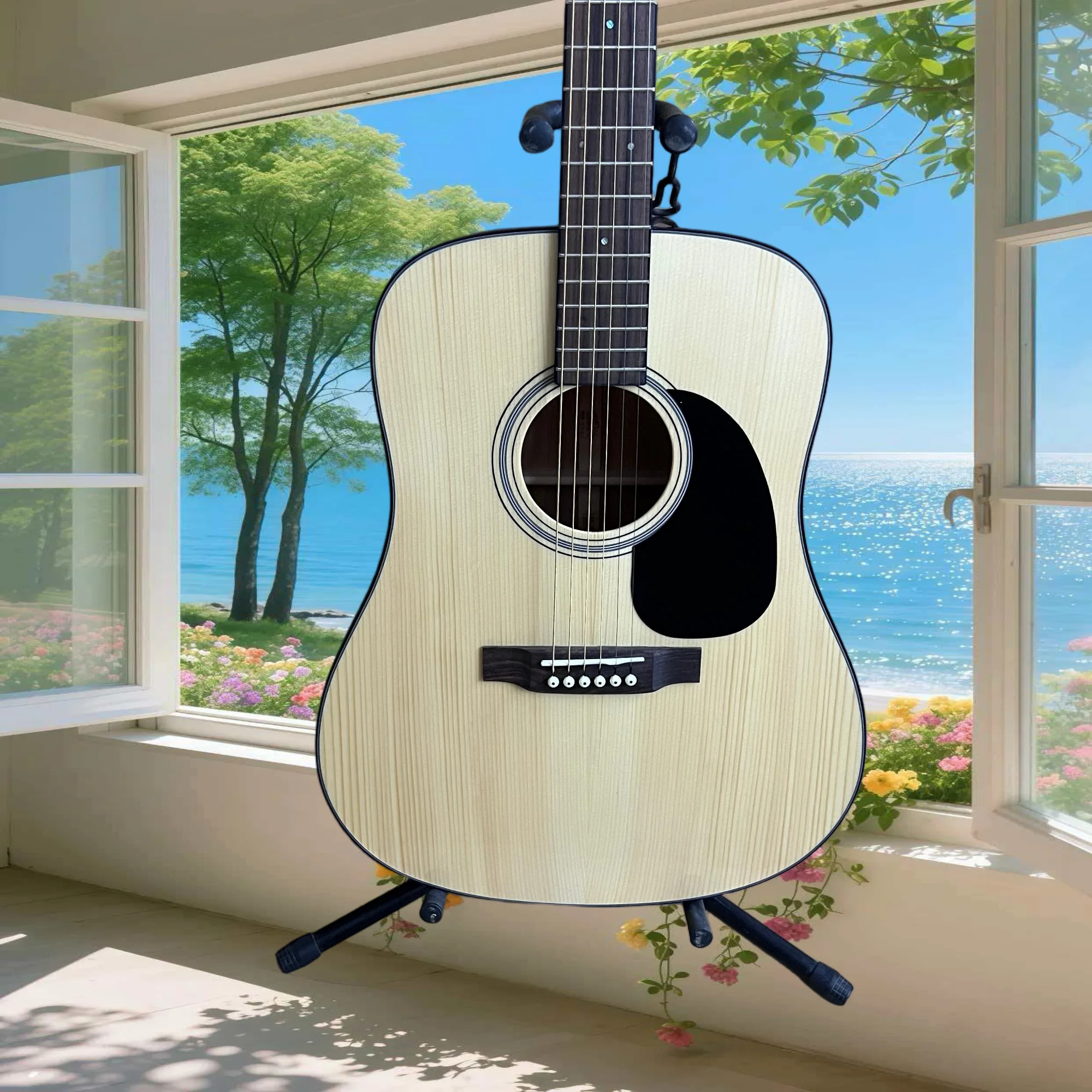 

Бесплатная доставка: Акустическая гитара серии D18, 41 дюйм, цельный еловый верх, 21 лад, гриф из палисандра, для кантри-музыки