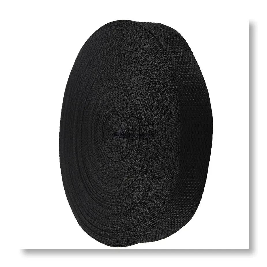 ✱25mmx20m Roll Nylon Tape Strap For Webbing Bag Strapping Belt Making DIY Craft - Black