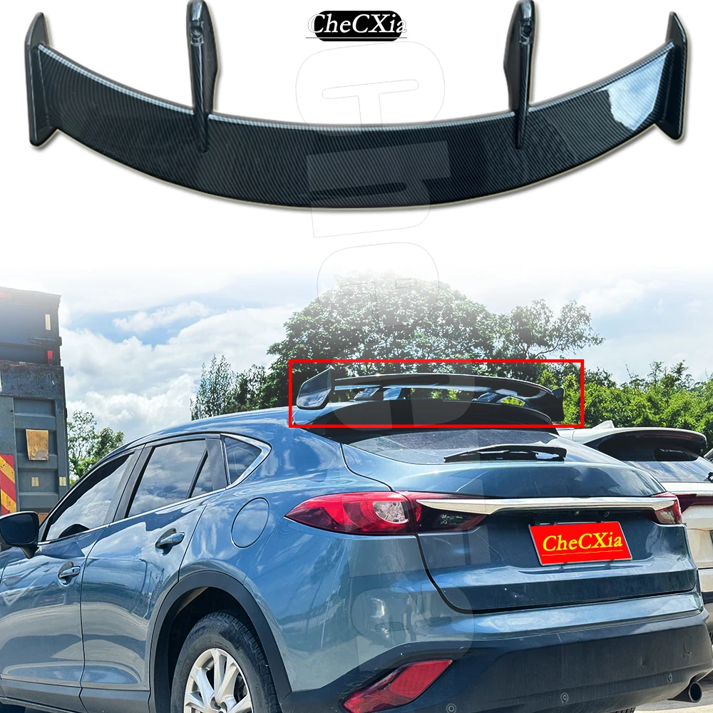 

Trunk Spoiler Universal Carbon Surface Car Tail Rear Trunk Wing ABS Material for Mazda CX-4 CX-30 CX-5 Generic Type