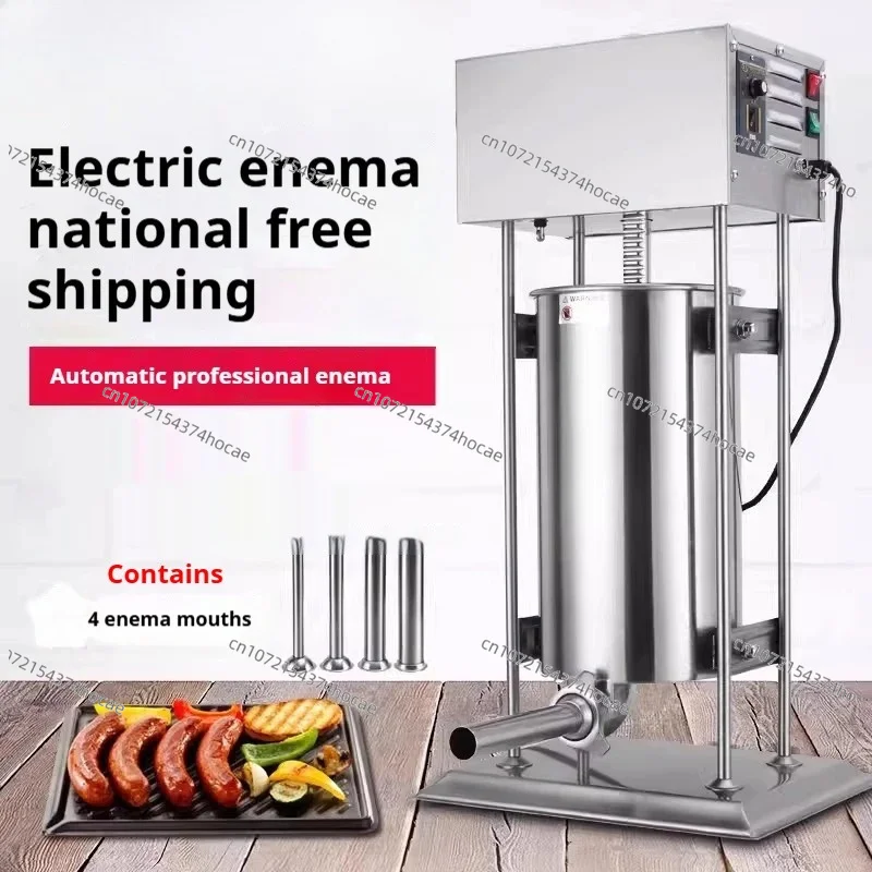 Dual Power Sausage Stuffer 304 Steel Electric Hand Operated Sausage Making Machine Home Business Use